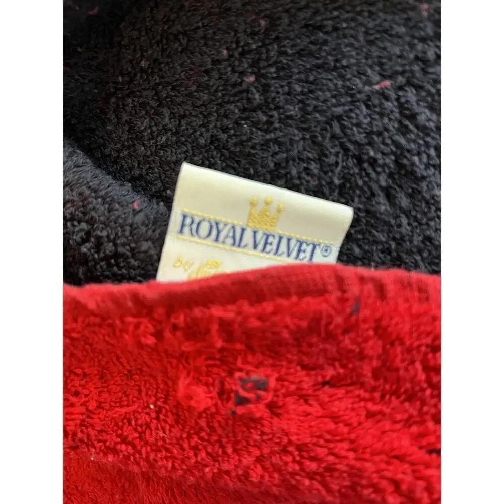 Vtg Royal Velvet By Fieldcrest Beach Towel 28x61” Cotton Logo Bath Nautical READ